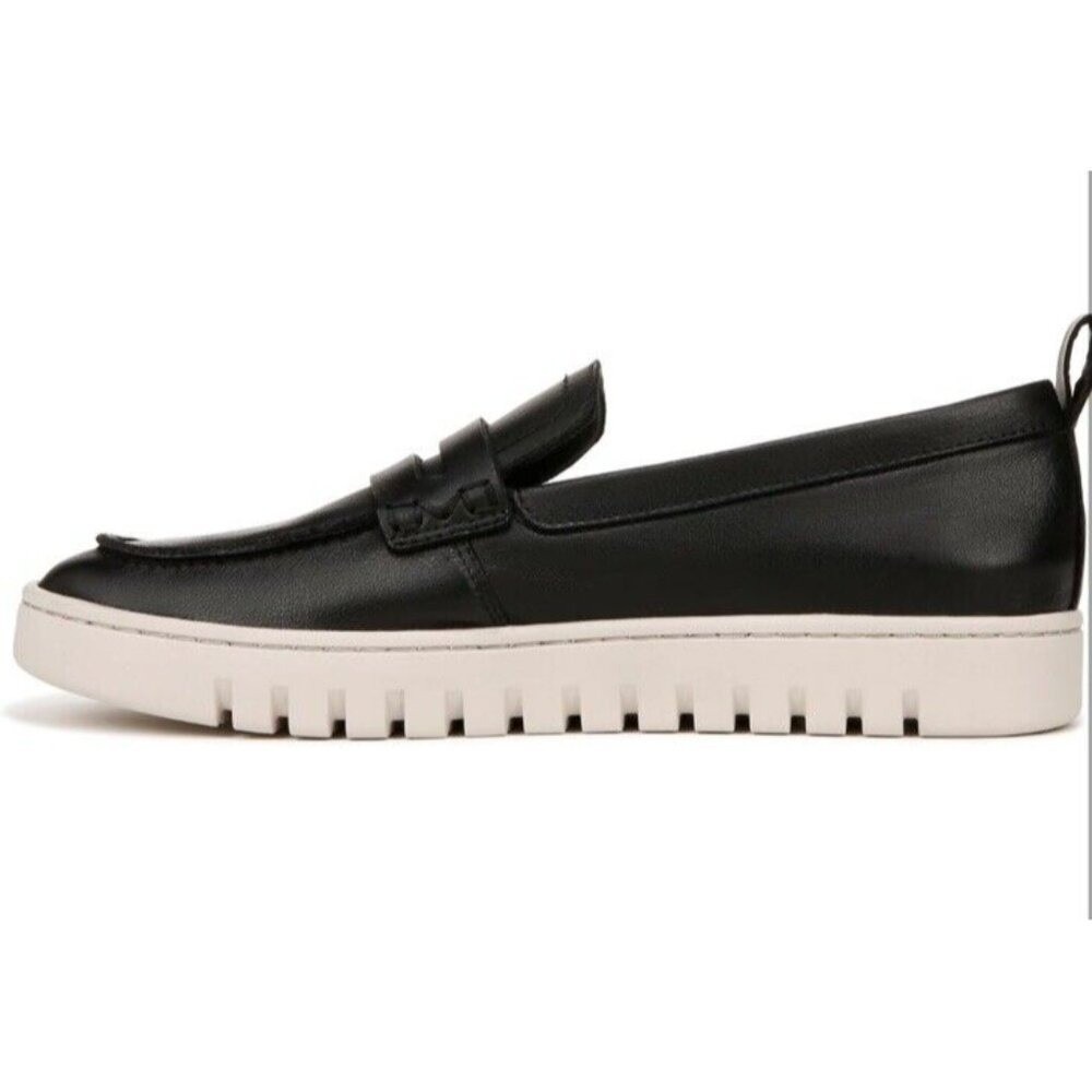 Vionic Uptown Slip On Loafer Womens 9.5 Medium Black Leather Arch Support New - Picture 2 of 10